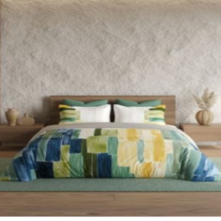SWAYAM Shades of Paradise Cotton 200TC Floral Print 3Pcs Super King Bedsheet Set
